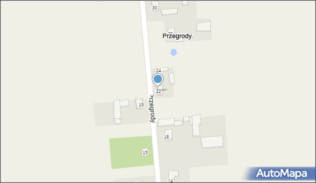 Przegrody, Przegrody, 22, mapa Przegrody