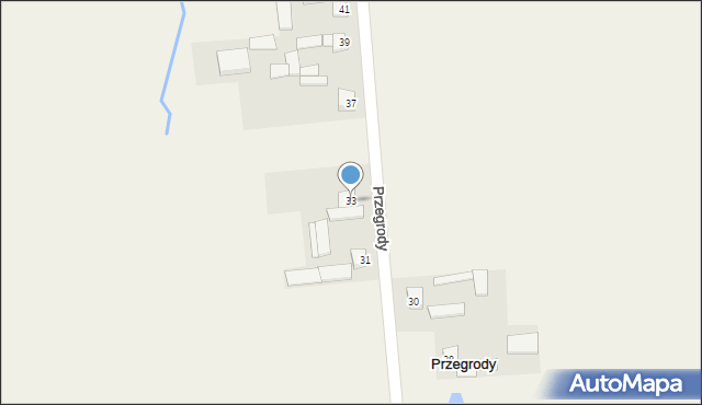 Przegrody, Przegrody, 33, mapa Przegrody