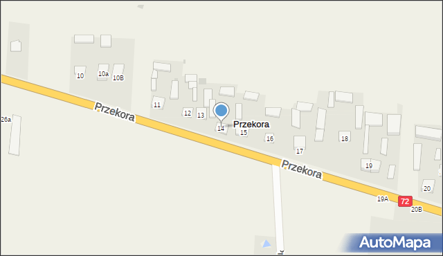 Przekora, Przekora, 14, mapa Przekora