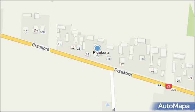 Przekora, Przekora, 15, mapa Przekora