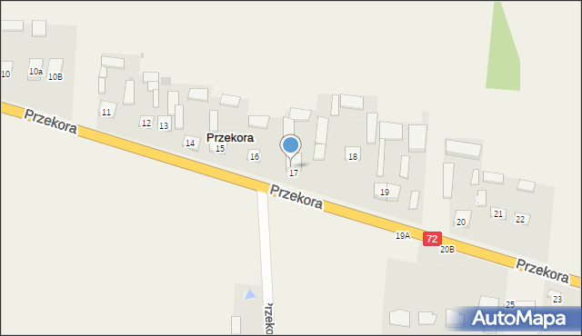 Przekora, Przekora, 17a, mapa Przekora