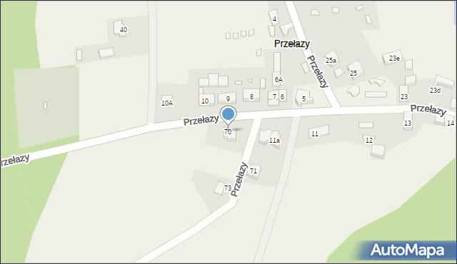 Przełazy, Przełazy, 70, mapa Przełazy