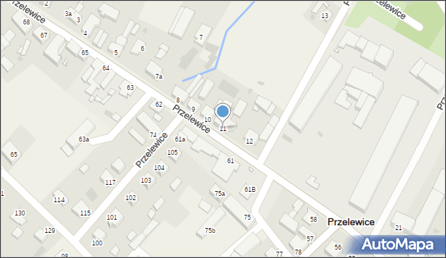 Przelewice, Przelewice, 11, mapa Przelewice