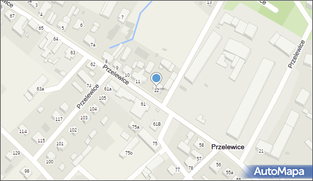 Przelewice, Przelewice, 12, mapa Przelewice