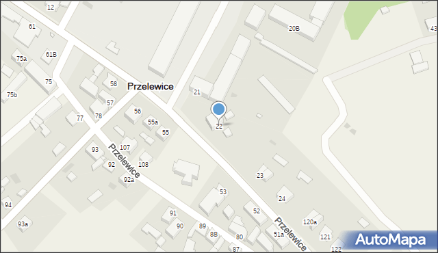 Przelewice, Przelewice, 22, mapa Przelewice