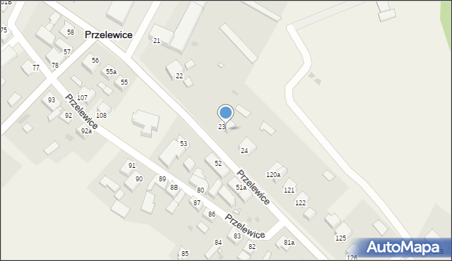 Przelewice, Przelewice, 23a, mapa Przelewice