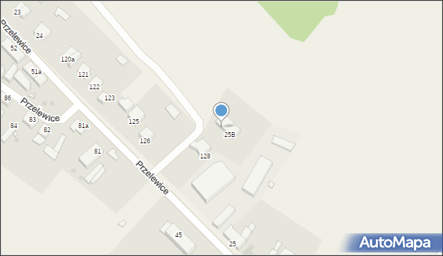 Przelewice, Przelewice, 25a, mapa Przelewice