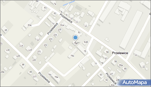 Przelewice, Przelewice, 75a, mapa Przelewice