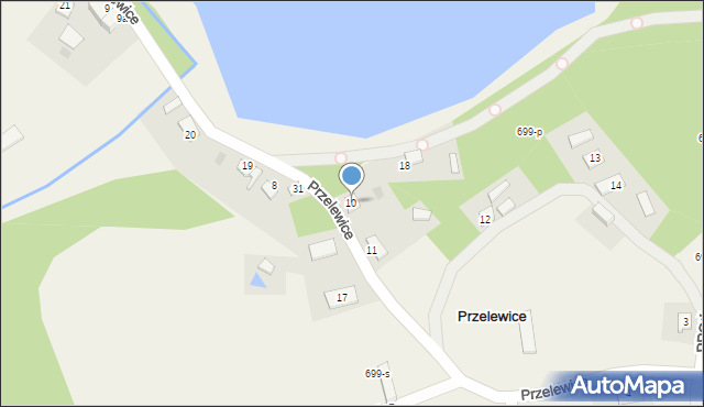 Przelewice, Przelewice, 10, mapa Przelewice