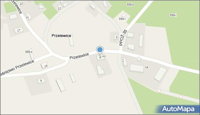 Przelewice, Przelewice, 4, mapa Przelewice