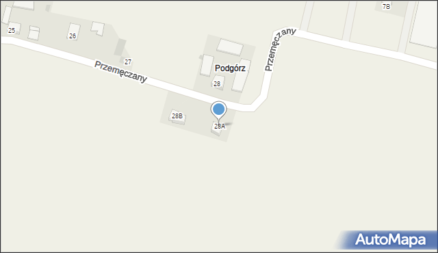 Przemęczany, Przemęczany, 28A, mapa Przemęczany