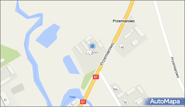 Przemiarowo, Przemiarowo, 47, mapa Przemiarowo