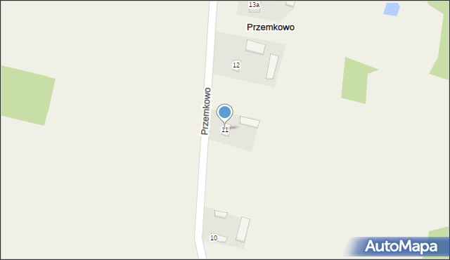 Przemkowo, Przemkowo, 11, mapa Przemkowo