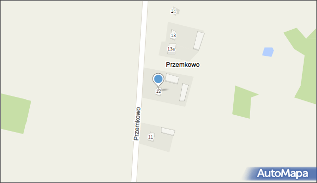 Przemkowo, Przemkowo, 12, mapa Przemkowo