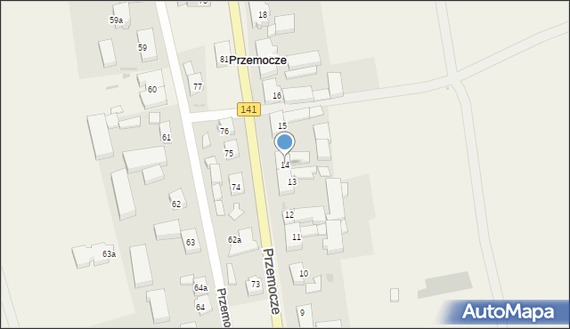 Przemocze, Przemocze, 14, mapa Przemocze