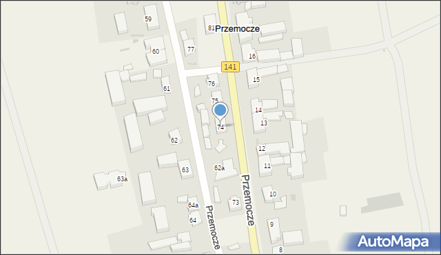 Przemocze, Przemocze, 74, mapa Przemocze