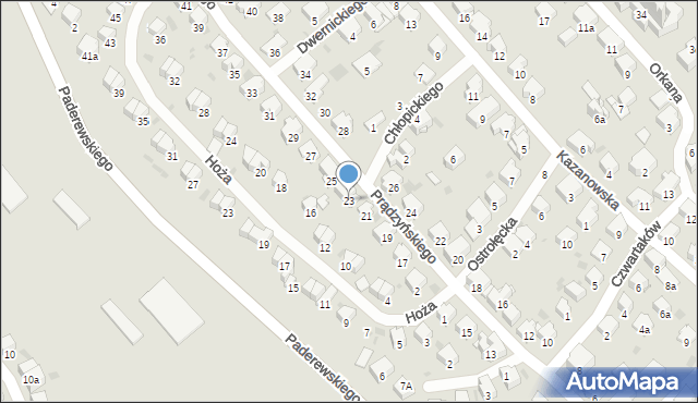 Przemyśl, Prądzyńskiego Ignacego, gen., 23, mapa Przemyśla
