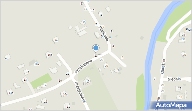 Przemyśl, Przekopana, 23, mapa Przemyśla