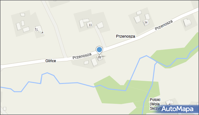 Przenosza, Przenosza, 69, mapa Przenosza