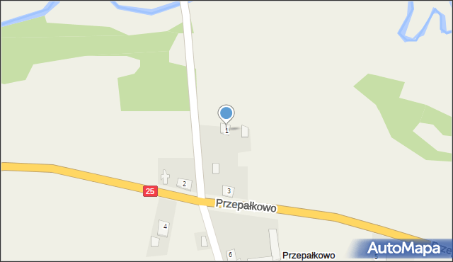 Przepałkowo, Przepałkowo, 1, mapa Przepałkowo