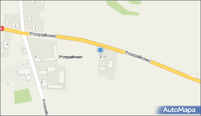 Przepałkowo, Przepałkowo, 5, mapa Przepałkowo