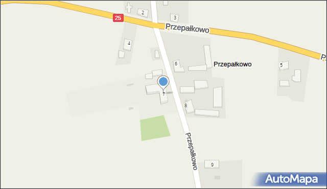 Przepałkowo, Przepałkowo, 7, mapa Przepałkowo