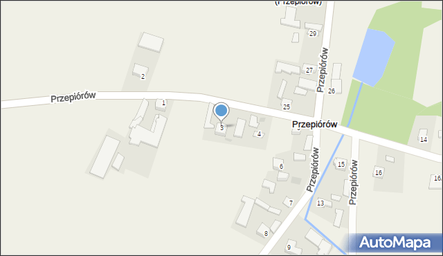 Przepiórów, Przepiórów, 3, mapa Przepiórów