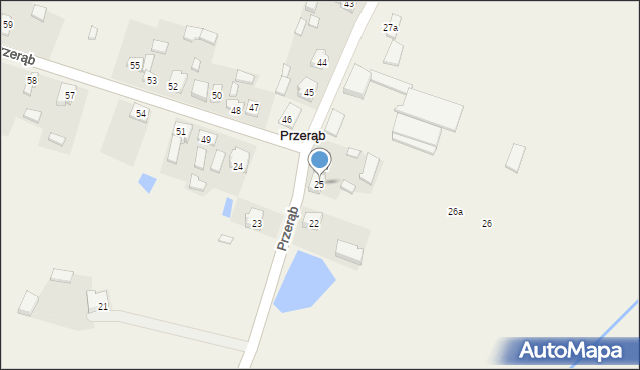 Przerąb, Przerąb, 25, mapa Przerąb