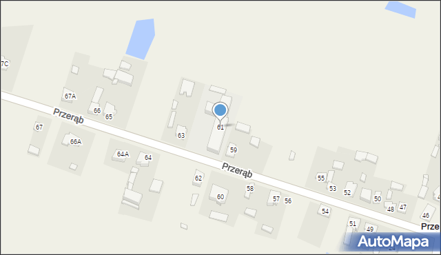 Przerąb, Przerąb, 61, mapa Przerąb