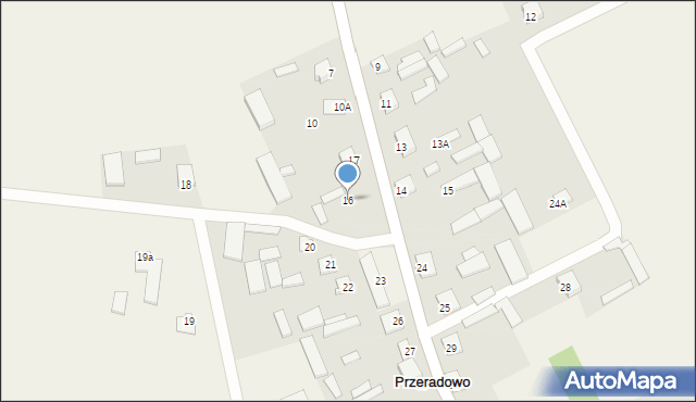 Przeradowo, Przeradowo, 16, mapa Przeradowo