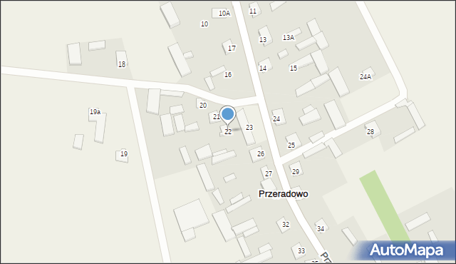 Przeradowo, Przeradowo, 22, mapa Przeradowo