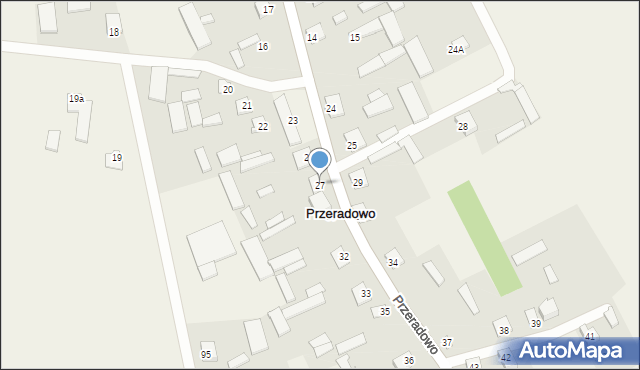 Przeradowo, Przeradowo, 27, mapa Przeradowo