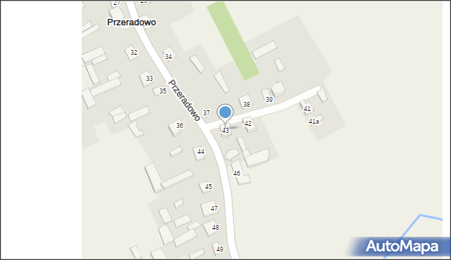 Przeradowo, Przeradowo, 43, mapa Przeradowo