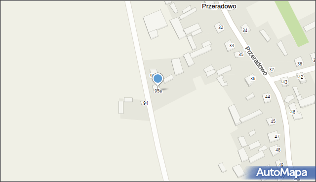 Przeradowo, Przeradowo, 95a, mapa Przeradowo