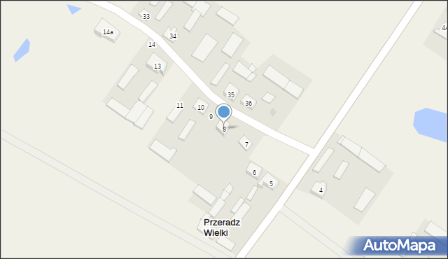Przeradz Wielki, Przeradz Wielki, 8, mapa Przeradz Wielki