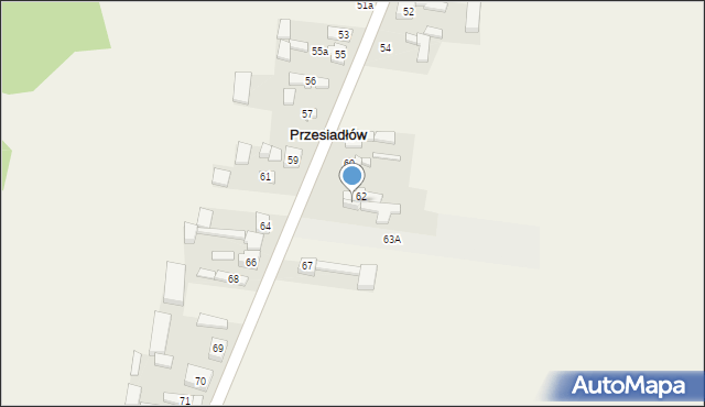 Przesiadłów, Przesiadłów, 63, mapa Przesiadłów