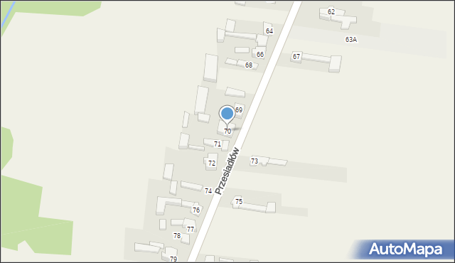 Przesiadłów, Przesiadłów, 70, mapa Przesiadłów