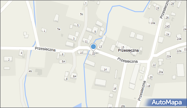 Przesieczna, Przesieczna, 12, mapa Przesieczna