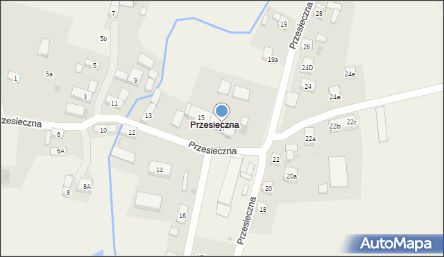 Przesieczna, Przesieczna, 17, mapa Przesieczna