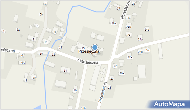 Przesieczna, Przesieczna, 17a, mapa Przesieczna