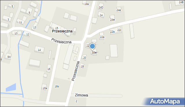 Przesieczna, Przesieczna, 21, mapa Przesieczna