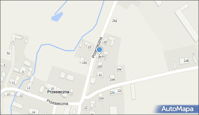 Przesieczna, Przesieczna, 26, mapa Przesieczna