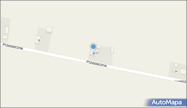 Przesieczna, Przesieczna, 35, mapa Przesieczna