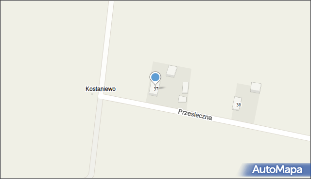 Przesieczna, Przesieczna, 37, mapa Przesieczna