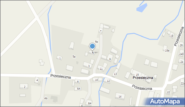 Przesieczna, Przesieczna, 5, mapa Przesieczna