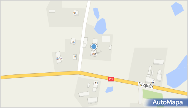 Przęsin, Przęsin, 10b, mapa Przęsin