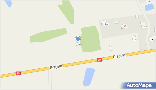 Przęsin, Przęsin, 17h, mapa Przęsin