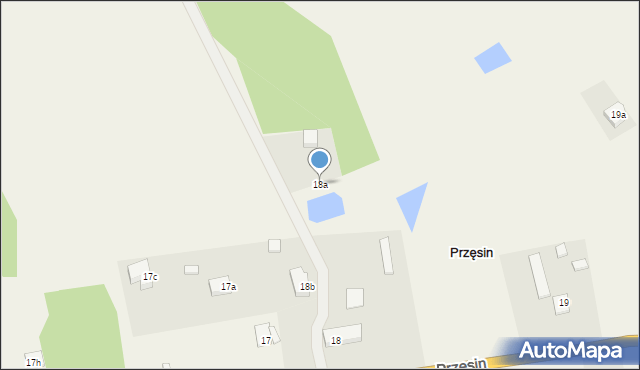 Przęsin, Przęsin, 18a, mapa Przęsin