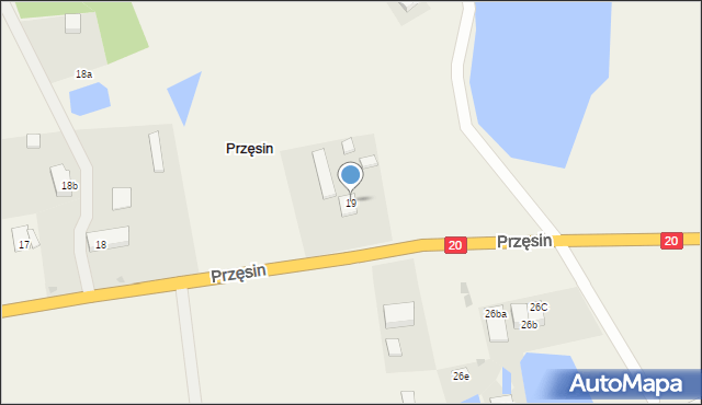 Przęsin, Przęsin, 19, mapa Przęsin