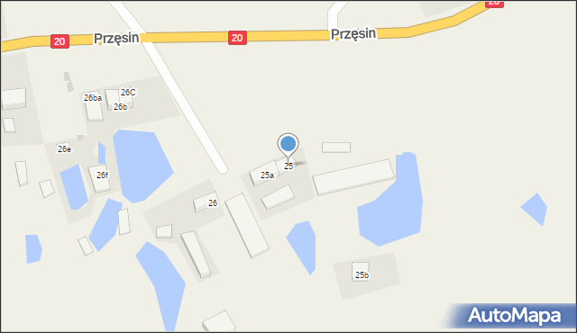 Przęsin, Przęsin, 25, mapa Przęsin